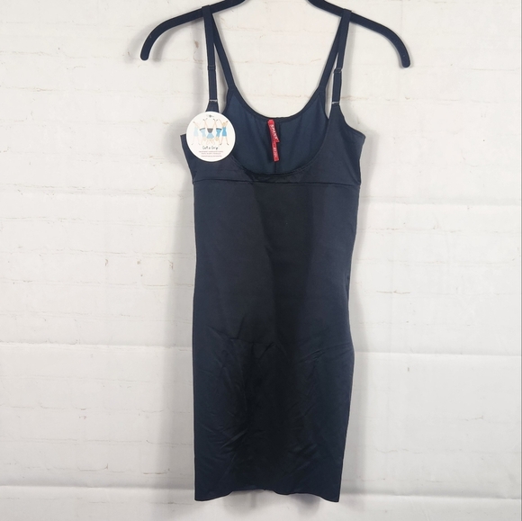 SPANX Tummy Control Slimming SmartGrip Open Bust Full Slip Shapewear Black XS - Picture 2 of 10